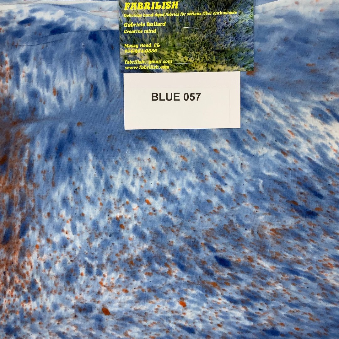 Splatter Dyed 100 % cotton fabric blue 057