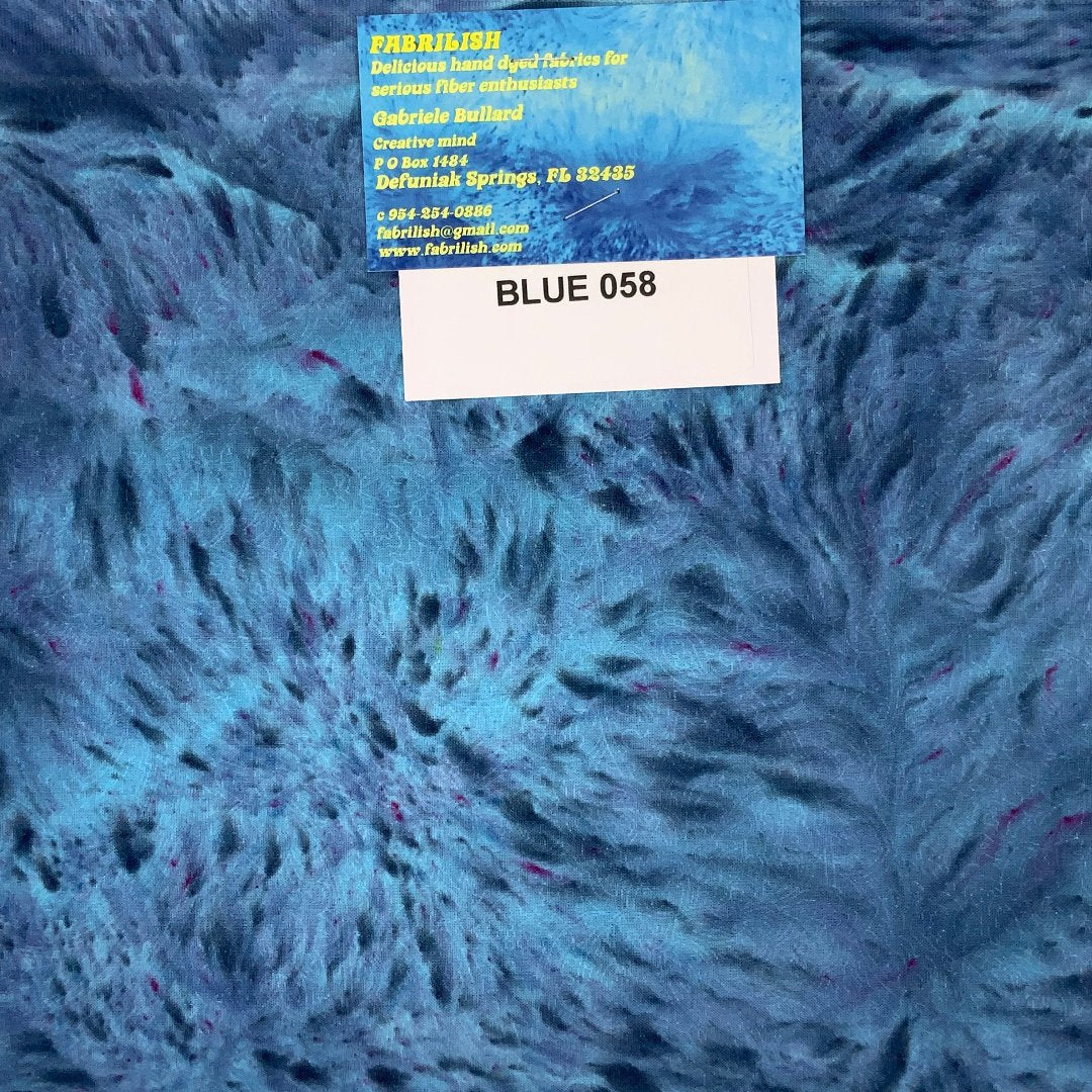 Splatter Dyed 100 % cotton fabric blue 058