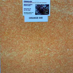 Hand Dyed 100 % cotton fabric orange 040