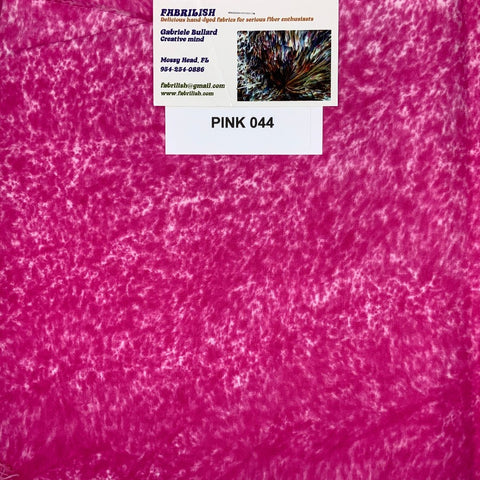 Hand Dyed 100 % cotton fabric pink 044