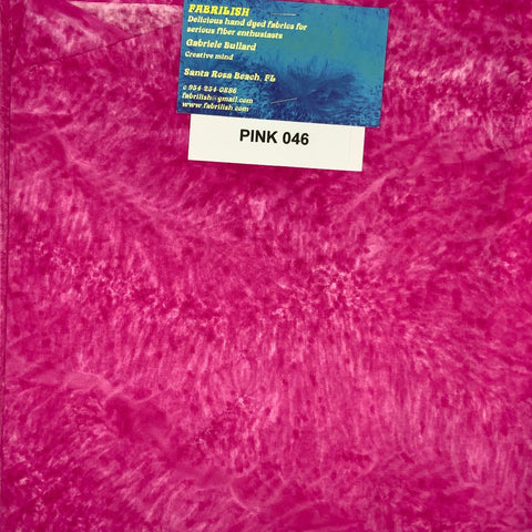 Hand Dyed 100 % cotton fabric pink 046