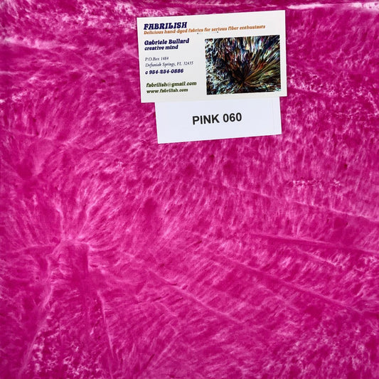 Hand Dyed 100 % cotton fabric pink 060