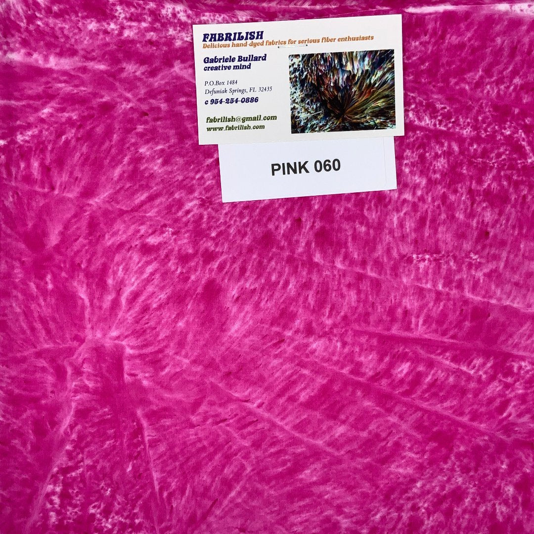 Hand Dyed 100 % cotton fabric pink 060