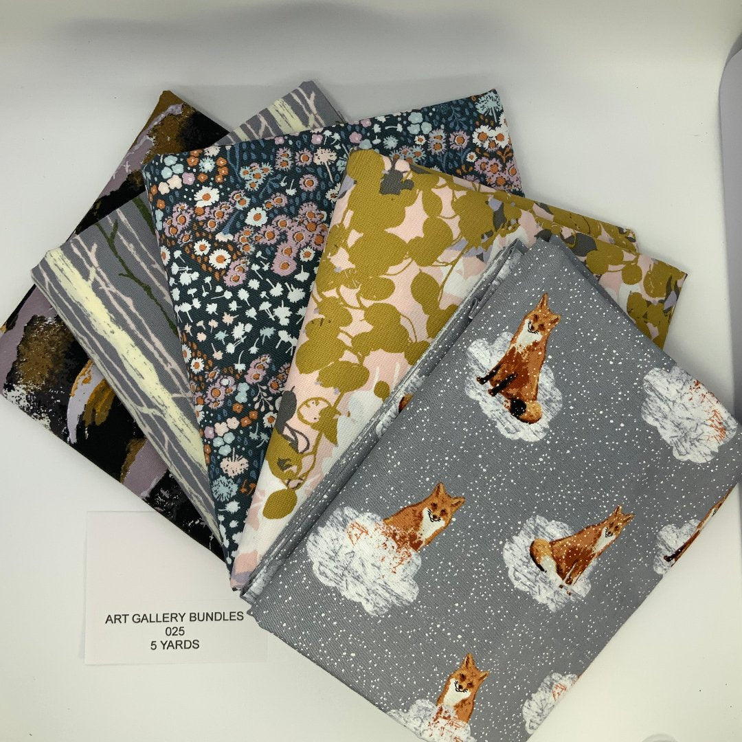 Art Gallery 5 yard bundle 025- 100% fine cotton