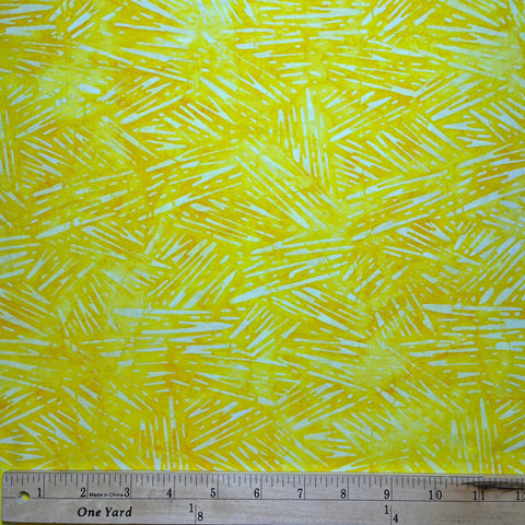 Velocity - Lemon is an abstract design in very light yellow/creamy white on a slightly darker slightly orangey yellow background.