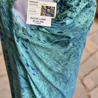Rayon Lawn 2 yds blue 005