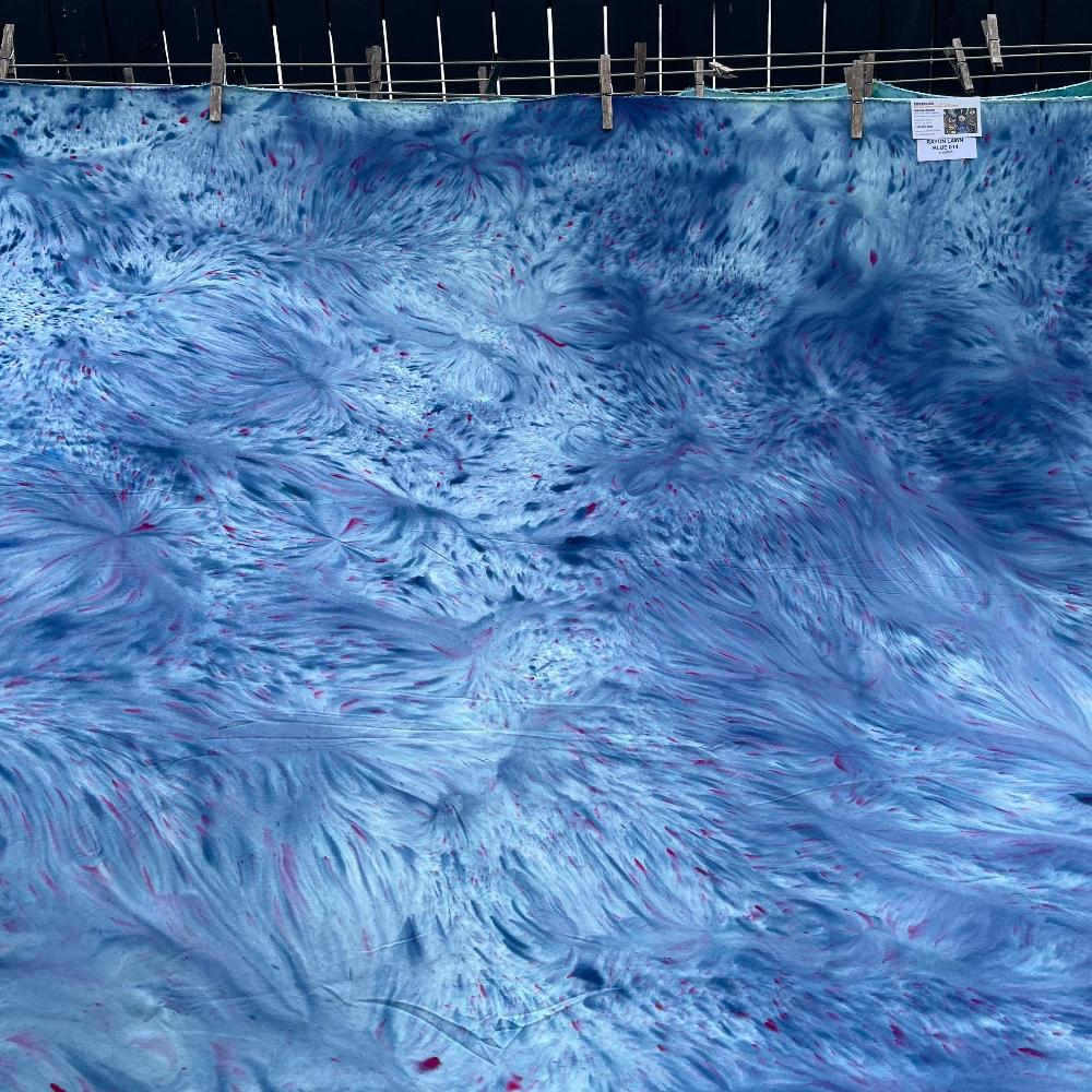 Rayon Lawn 2 yds blue 014