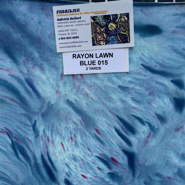 Rayon Lawn 2 yds blue 015