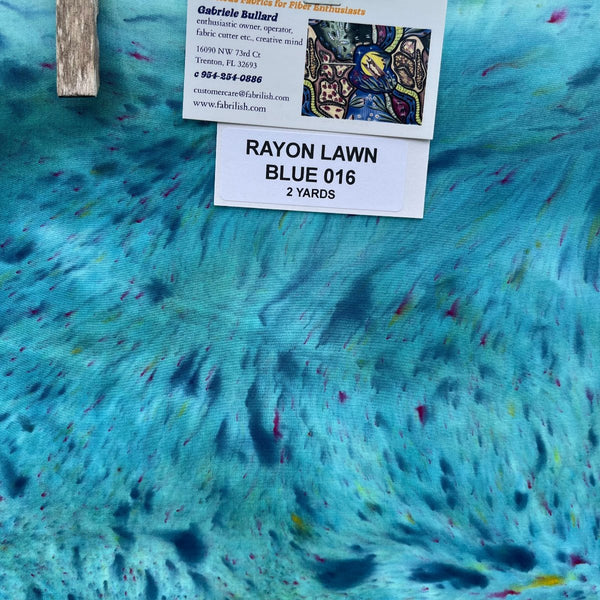 Rayon Lawn 2 yds blue 016