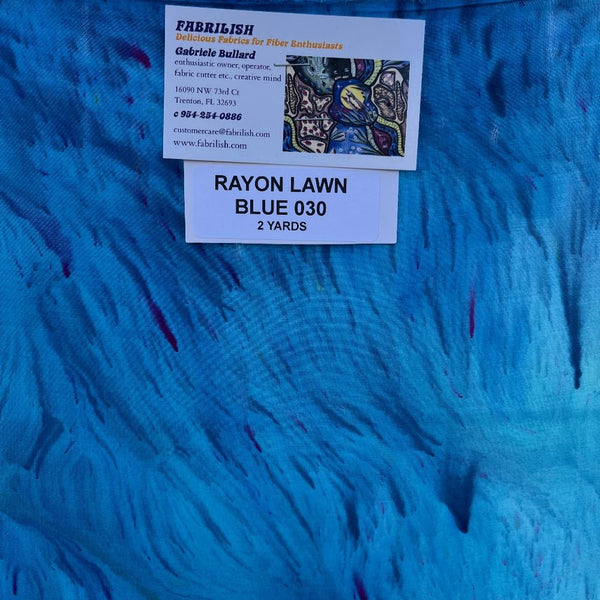 Rayon Lawn 2 yds blue 030