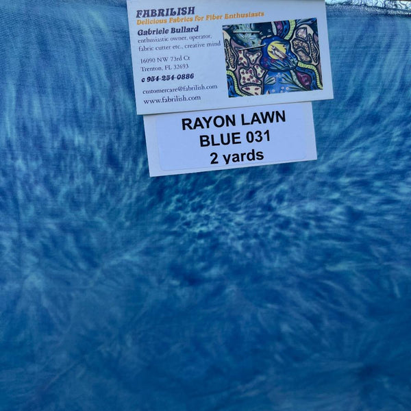 Rayon Lawn 2 yds blue 031