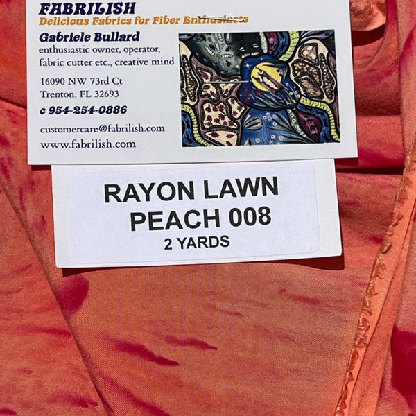 Rayon Lawn 2 yds Peach 008