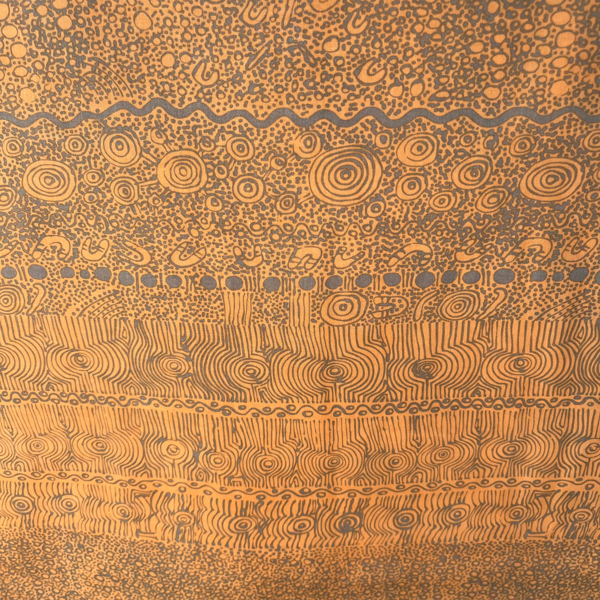 Special Buy -  My Country Utopia gold by Steve Pitjara Australian Aboriginal 100% cotton fabric