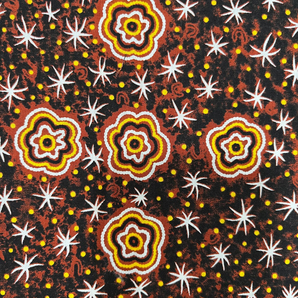 Crazy Bolt Sale - Women Watching Stars brown - designed by aboriginal artist Glenys Nagamarra Walker