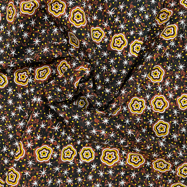 Crazy Bolt Sale - Women Watching Stars brown - designed by aboriginal artist Glenys Nagamarra Walker