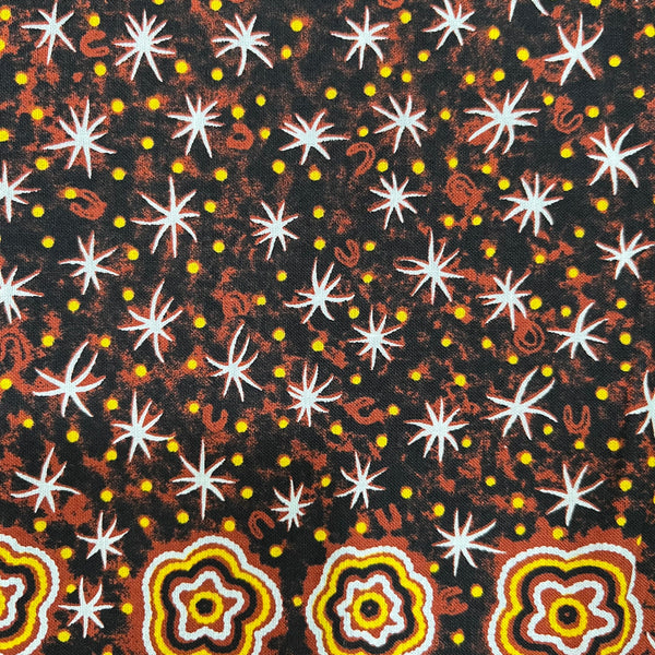 Crazy Bolt Sale - Women Watching Stars brown - designed by aboriginal artist Glenys Nagamarra Walker