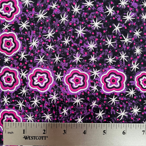 Crazy Bolt Sale - Women Watching Stars purple - designed by aboriginal artist Glenys Nagamarra Walker
