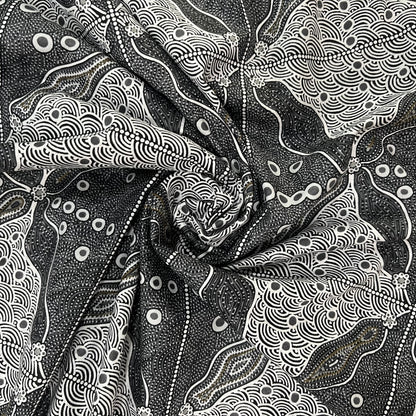 Crazy Bolt Sale - Bush Sweet Potatoes black by Audrey Napanangka Martin
