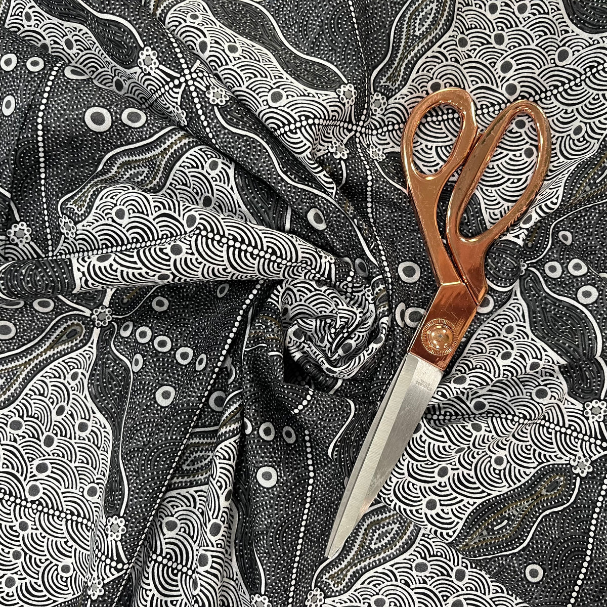 Crazy Bolt Sale - Bush Sweet Potatoes black by Audrey Napanangka Martin