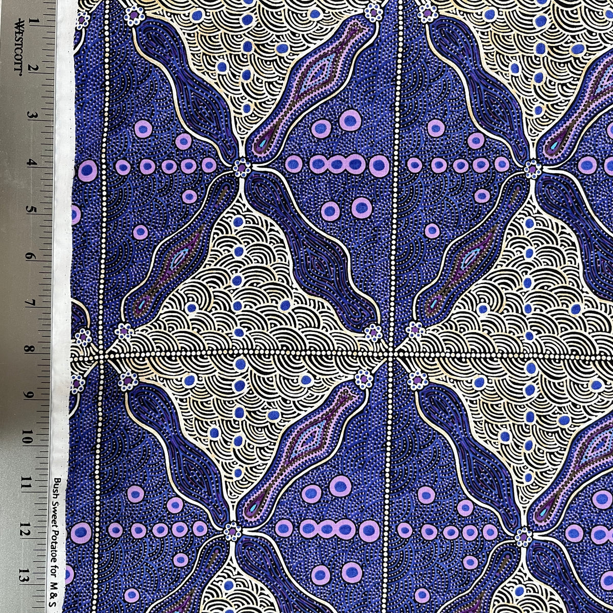 Crazy Bolt Sale - Bush Sweet Potatoes purple by Audrey Napanangka Martin