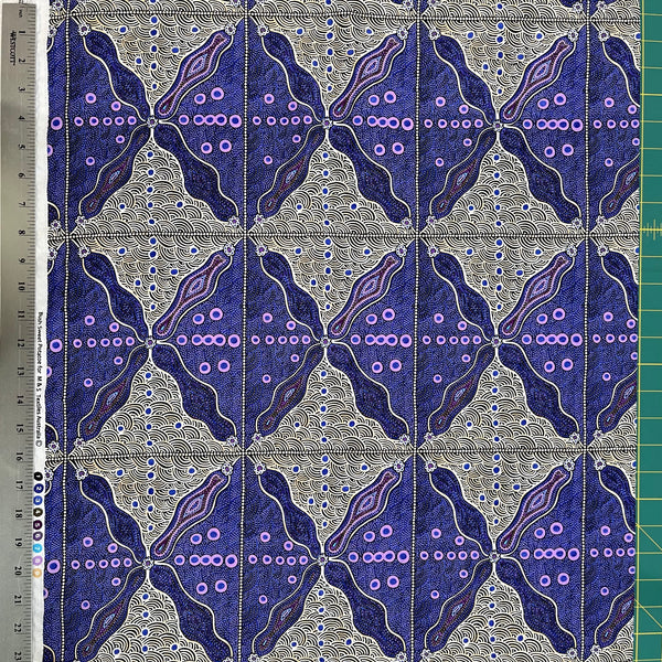 Crazy Bolt Sale - Bush Sweet Potatoes purple by Audrey Napanangka Martin