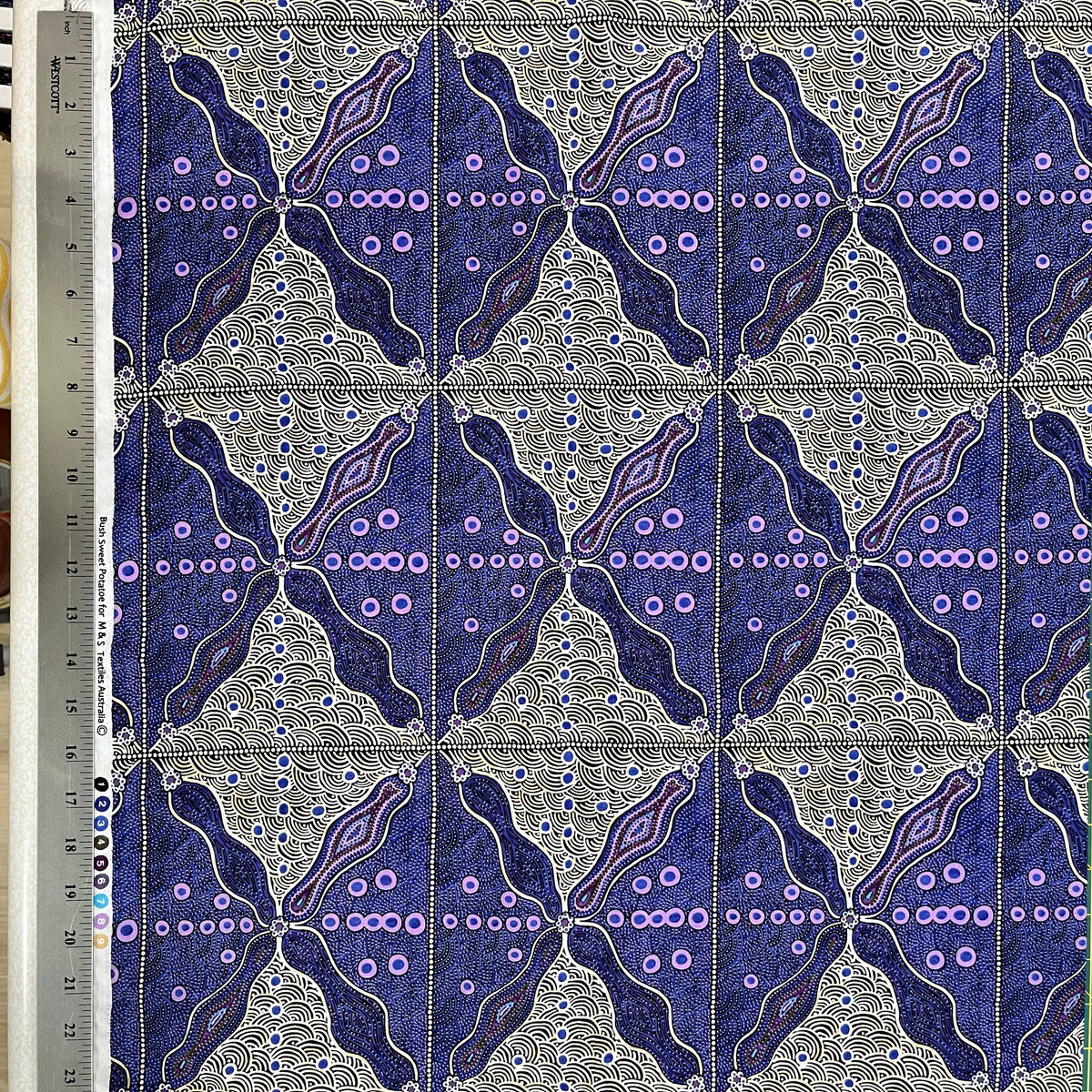 Crazy Bolt Sale - Bush Sweet Potatoes purple by Audrey Napanangka Martin