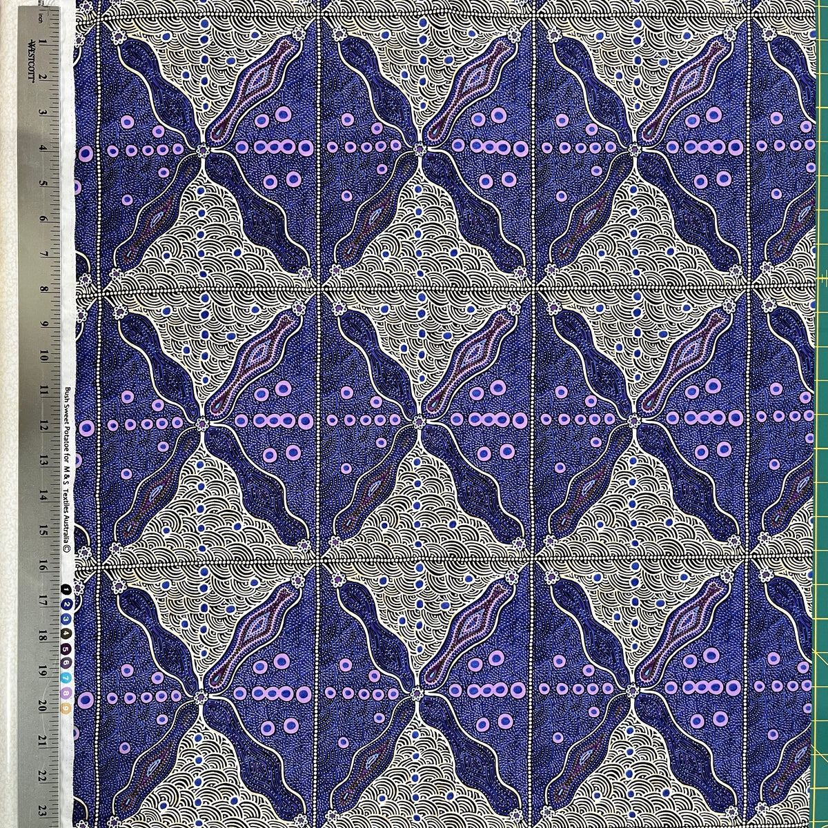 Crazy Bolt Sale - Bush Sweet Potatoes purple by Audrey Napanangka Martin