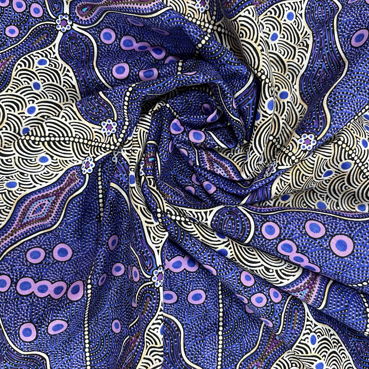 Crazy Bolt Sale - Bush Sweet Potatoes purple by Audrey Napanangka Martin