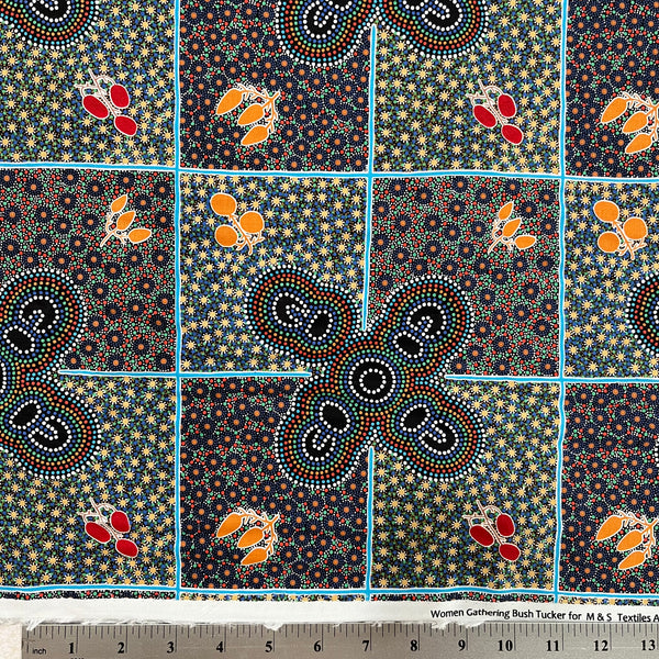 Crazy Bolt Sale - Women Collecting Bush Tucker blue by Margaret Wallace