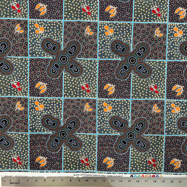 Crazy Bolt Sale - Women Collecting Bush Tucker blue by Margaret Wallace