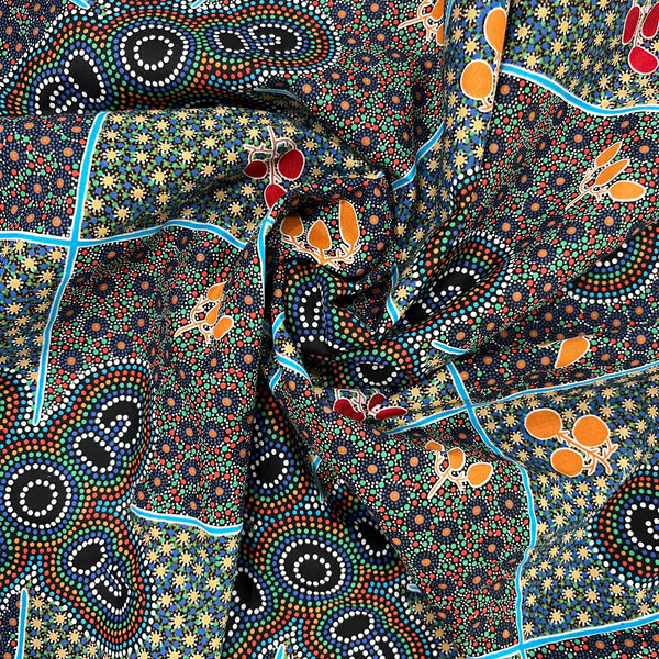 Crazy Bolt Sale - Women Collecting Bush Tucker blue by Margaret Wallace