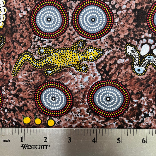 Crazy Bolt Sale - Snake & Goanna Bush Tucker ecru