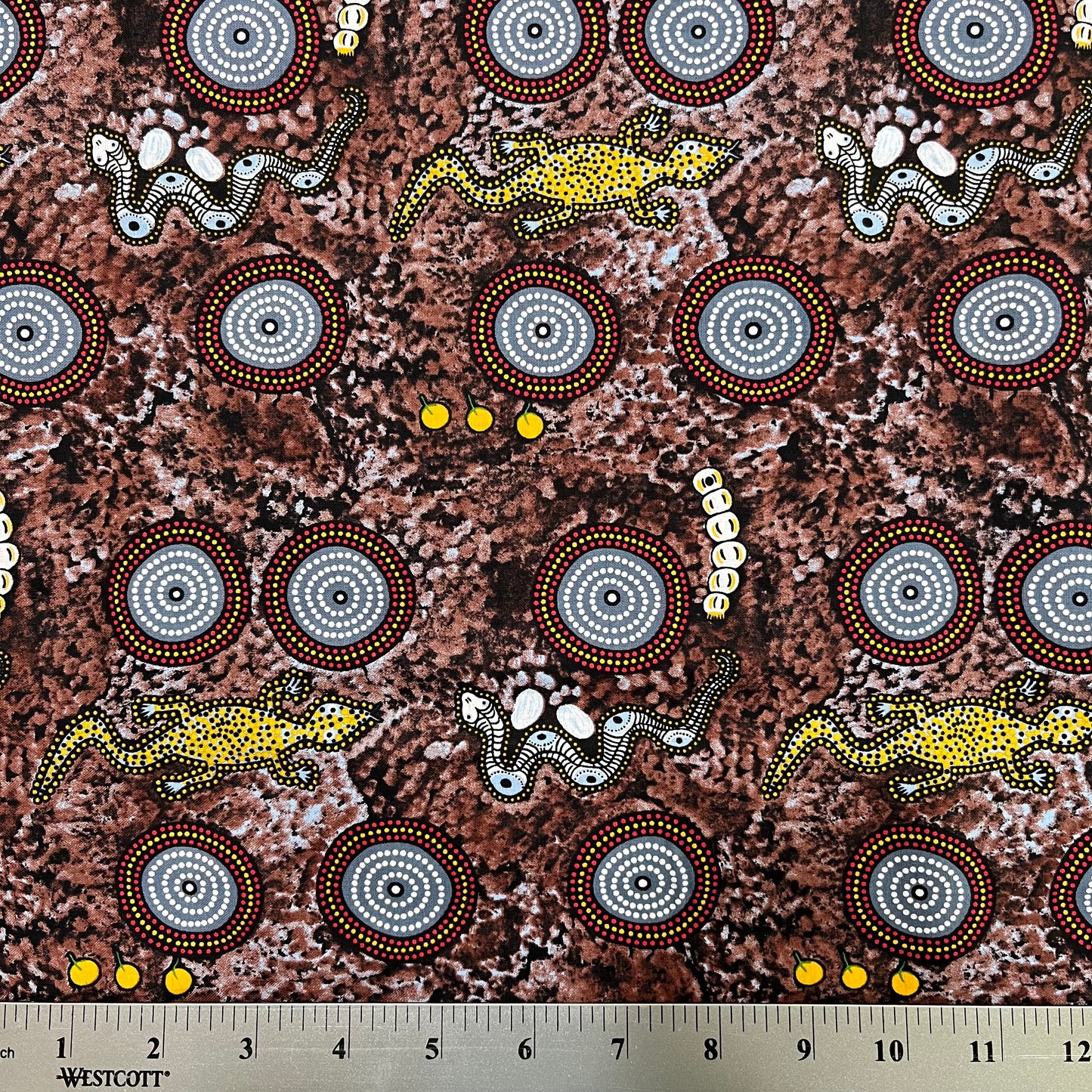 Crazy Bolt Sale - Snake & Goanna Bush Tucker ecru