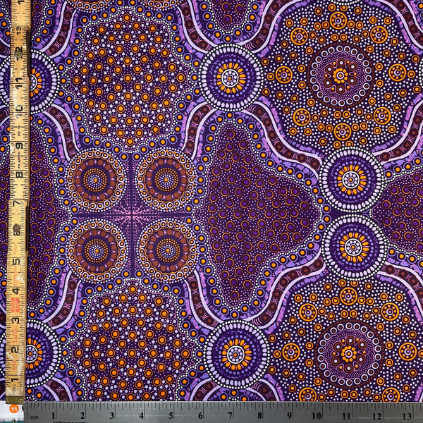 Wild Bush Flowers Eggplant by Layla Campbell