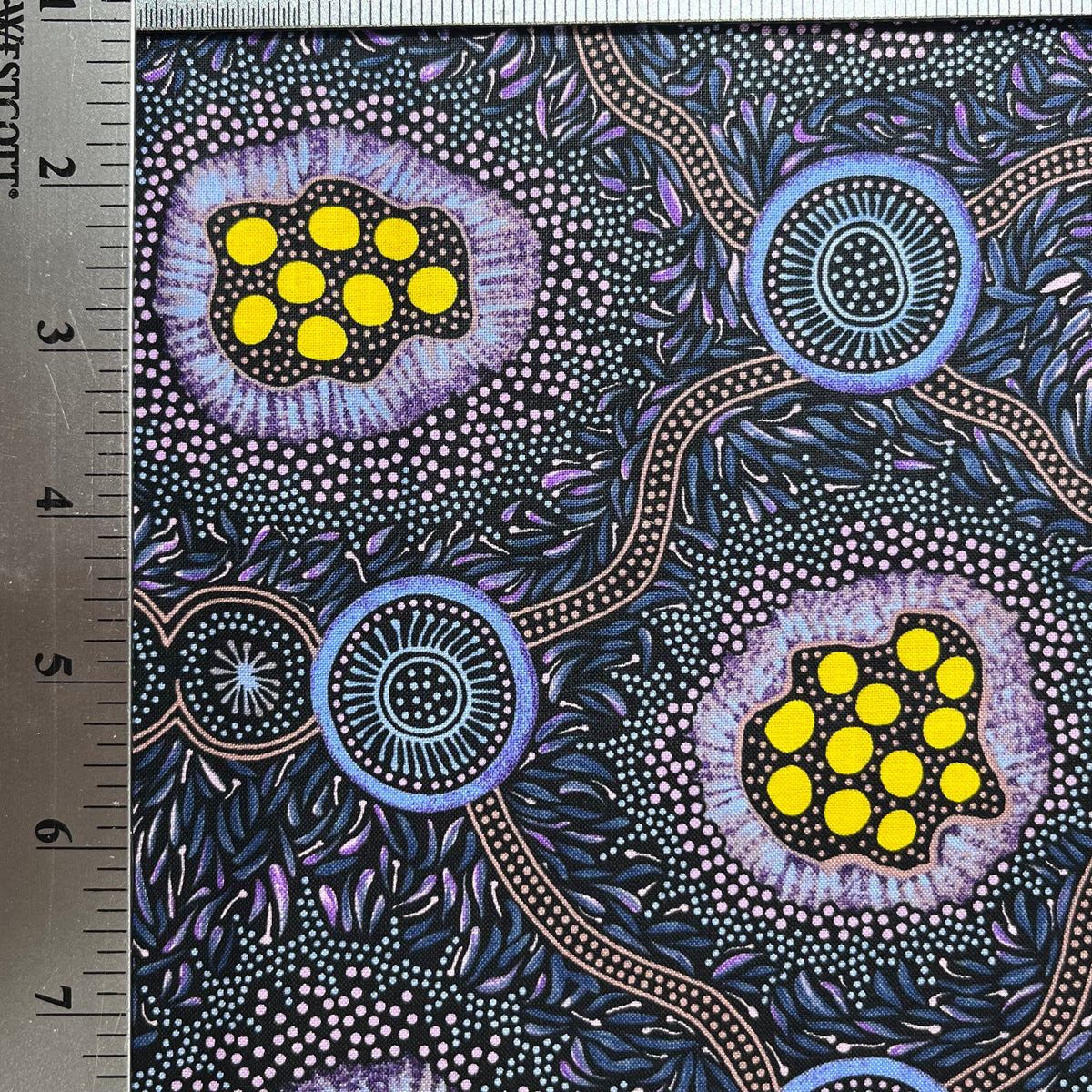 Wild Bush Honey Flowers Dreaming Eggplant by Tanya Price Nangala