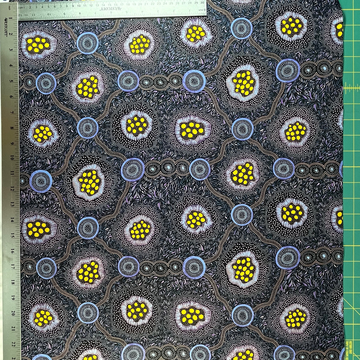 Wild Bush Honey Flowers Dreaming Eggplant by Tanya Price Nangala