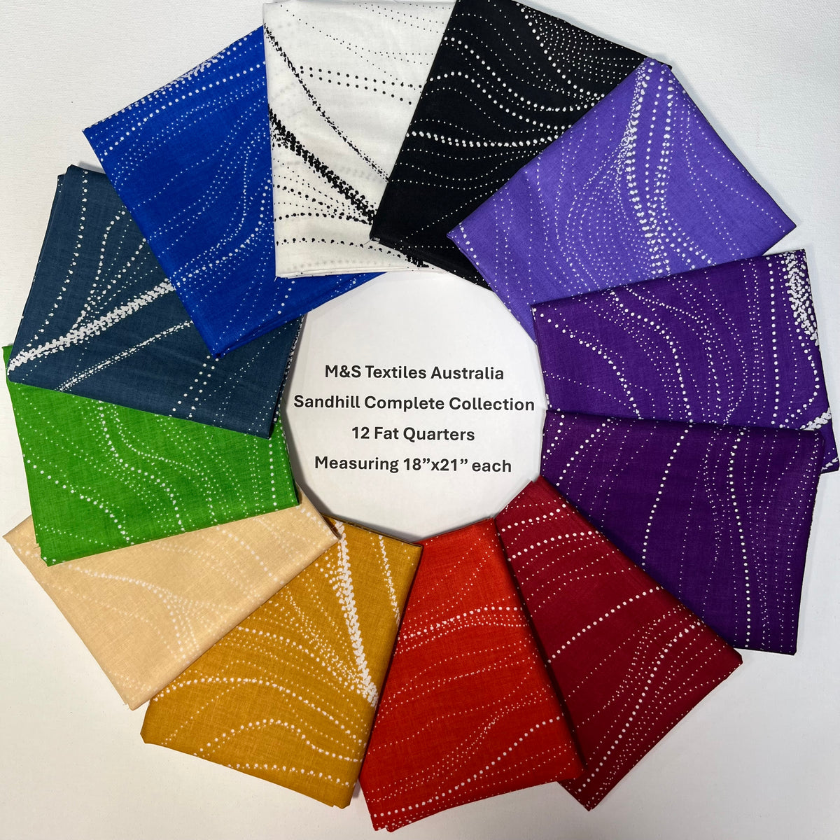 Sandhill complete collection 12 piece bundle of Australian Aboriginal fabrics