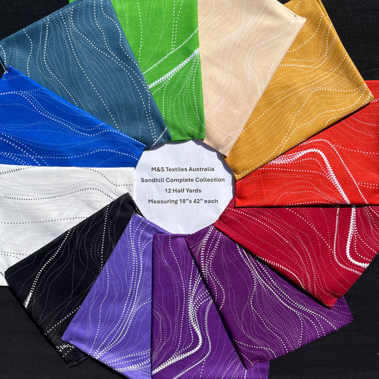 Sandhill complete collection 12 piece bundle of Australian Aboriginal fabrics