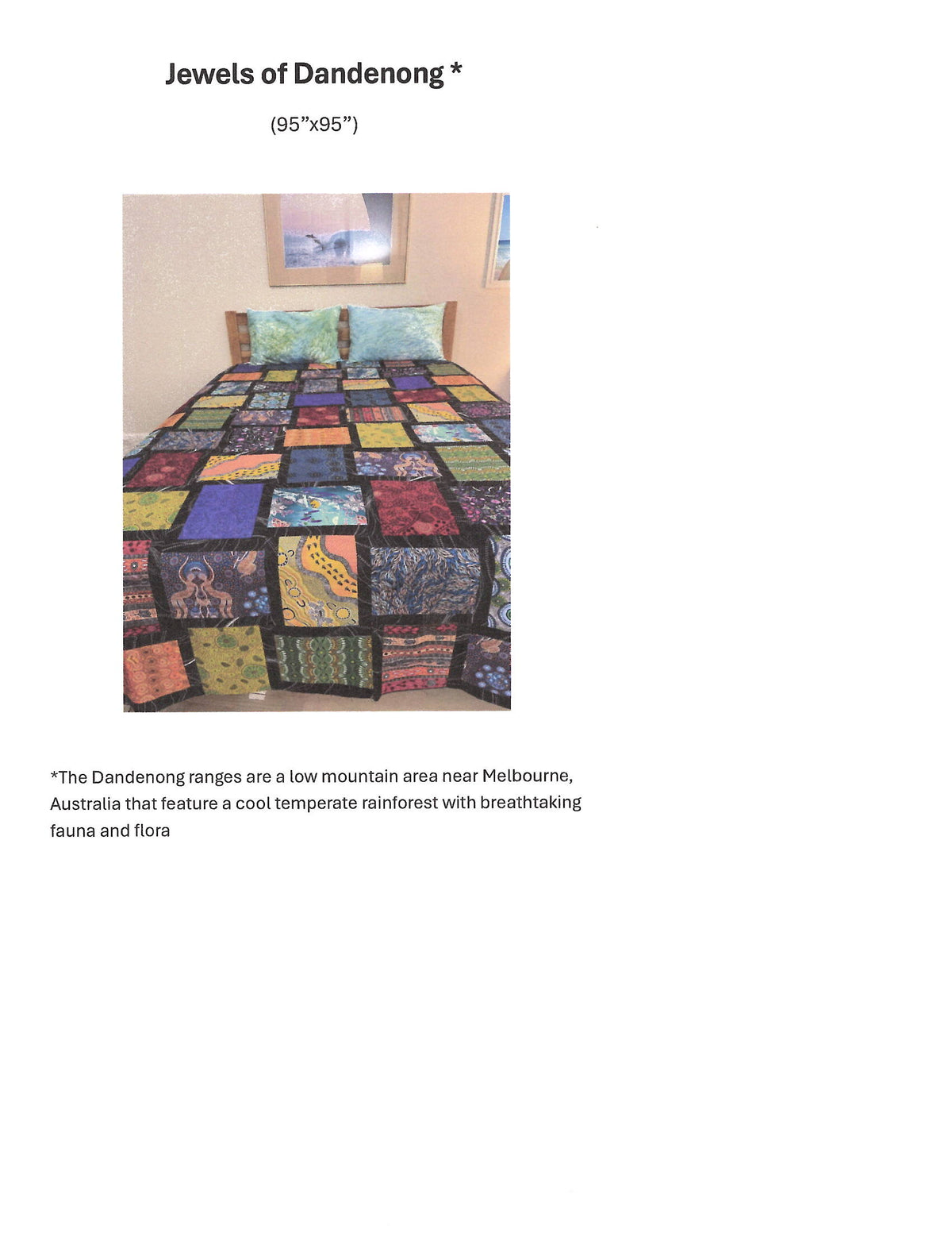 Jewels of Dandenong Quilt Pattern