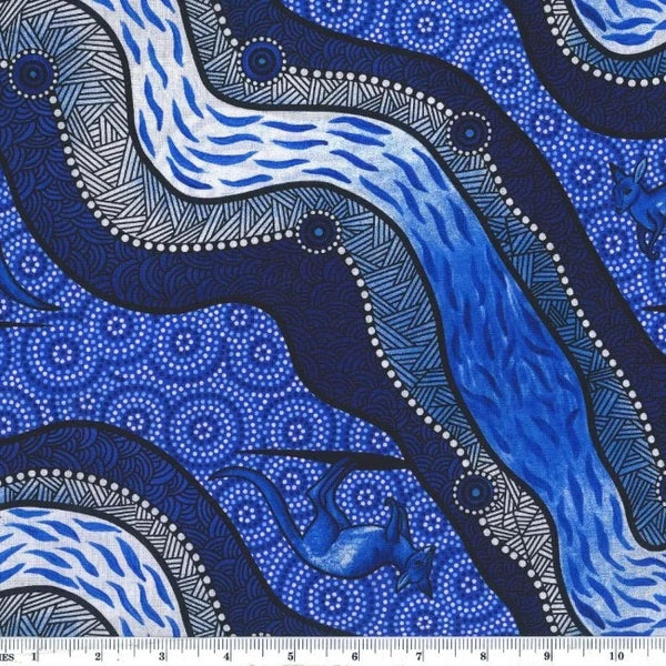 Kangaroo River Camp Ink by Aboriginal artist Nambooka