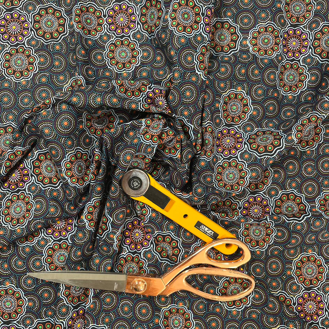 Special Buy -  Ladies Collecting Wild Fruits Blue - Designed by Jocelyn Bird