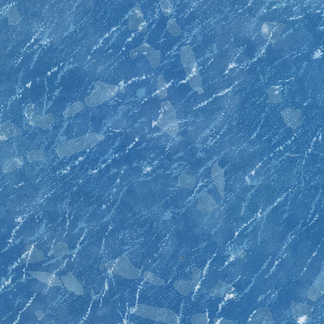 medium blue, grays, white whispy clouds, rain bands
