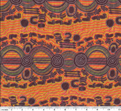 Rock Wallaby Dreaming Orange by Aboriginal artist Sandra Wayne