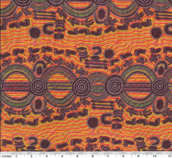 Rock Wallaby Dreaming Orange by Aboriginal artist Sandra Wayne