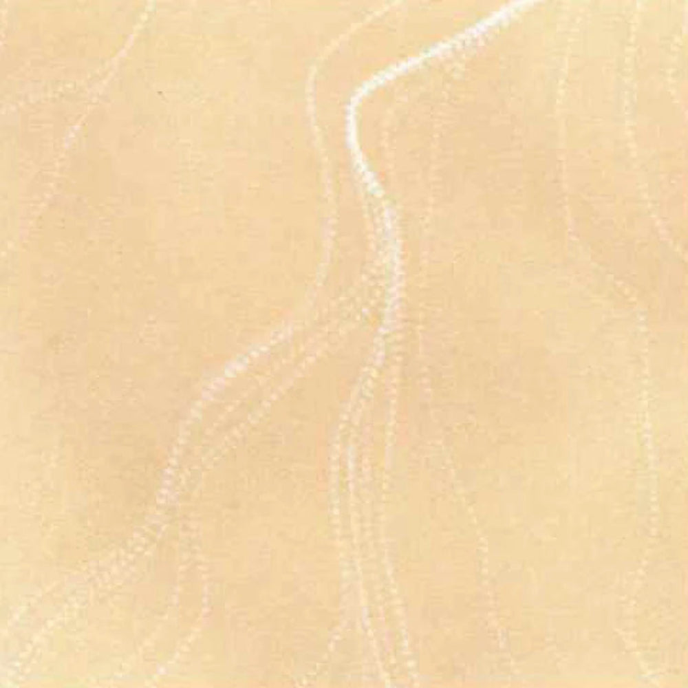 A close-up of a warm beige textured surface with faint white wavy dotted lines running across it.
