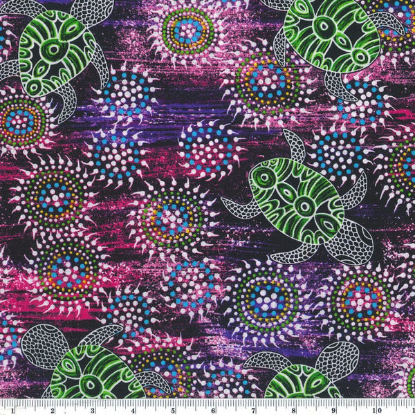 Special Buy - Sea Dreaming purple by aboriginal artist Heather Kennedy