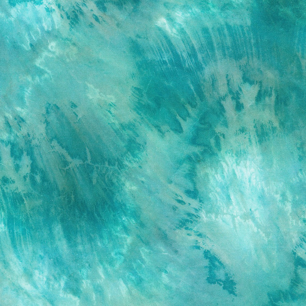 sea glass, greens, blue-greens, little white whisps