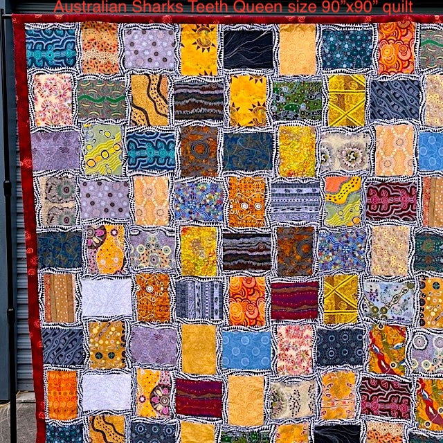 Australian SharksTeeth Queen size quilt