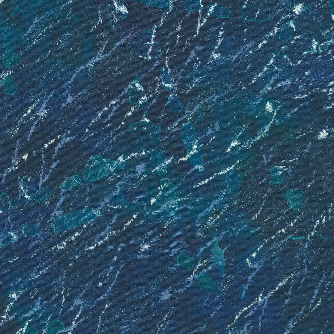 deepest navy, teal, white sea foam from waves