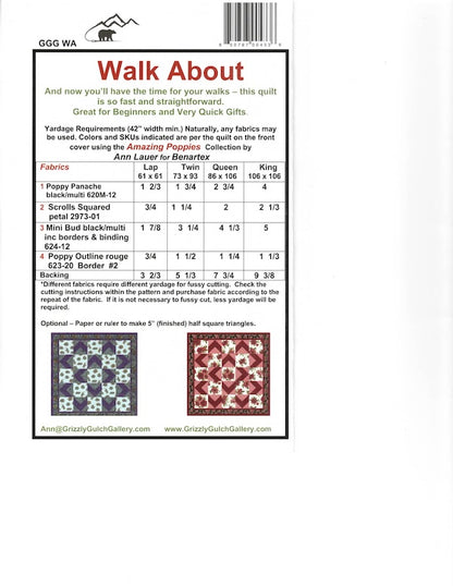 Walk About Quilt Pattern by Ann Lauer
